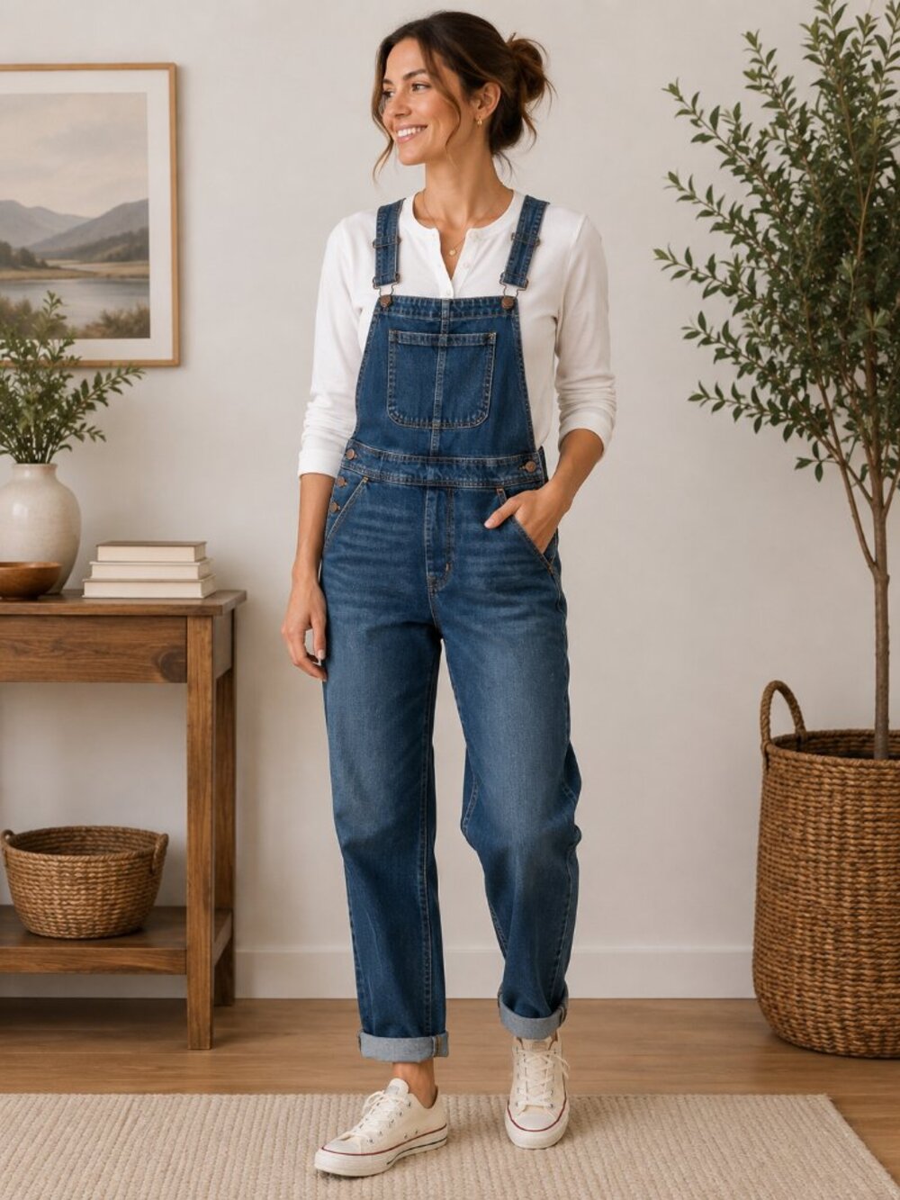J.Crew Denim Overalls Womens M Blue Stretch Bib Workwear Farmhouse Straight 1434